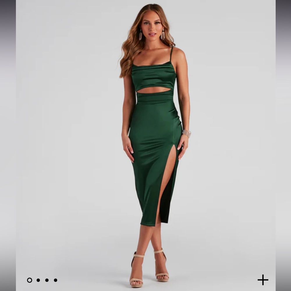 Green Cut Out Dress